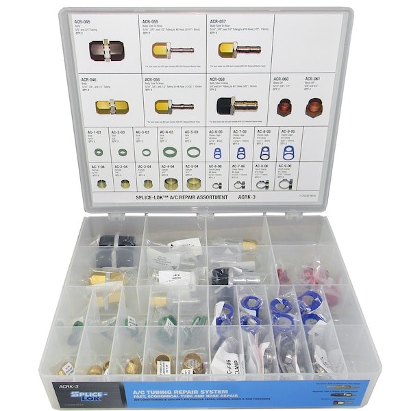 Ags A/C Repair Fitting Assortment ACRK3 Zoro